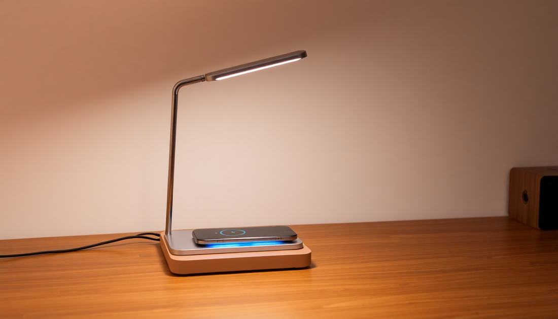 Illuminate Your Workspace with the Mobile Wireless Charging Desk Lamp