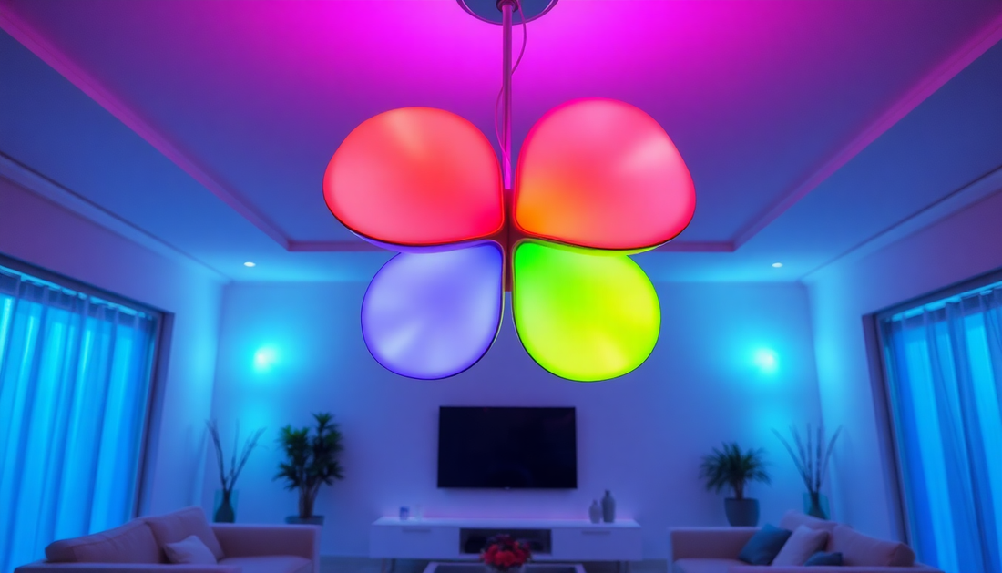 Illuminate Your Space with the Captivating LED Four-leaf Bluetooth Music Lamp