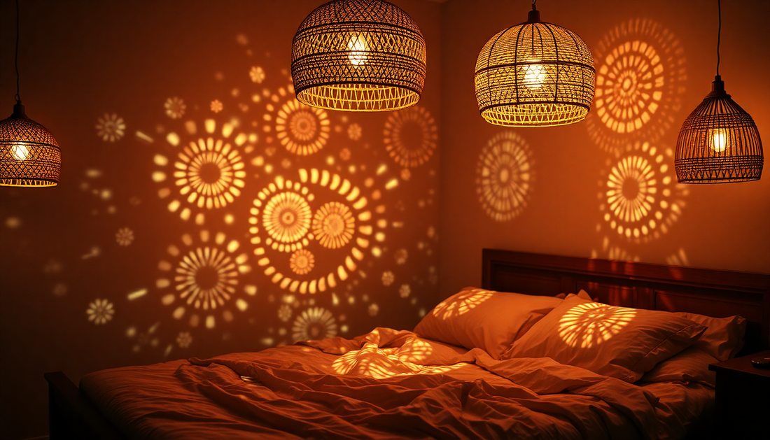 Elevate Your Space with Captivating Colorful Lights, Rattan Accents, and Enchanting Special Lamps