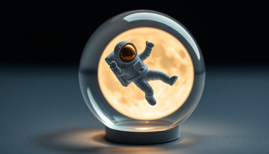 Elevate Your Space with the Suspended Astronaut Ornament Lunar Lamp