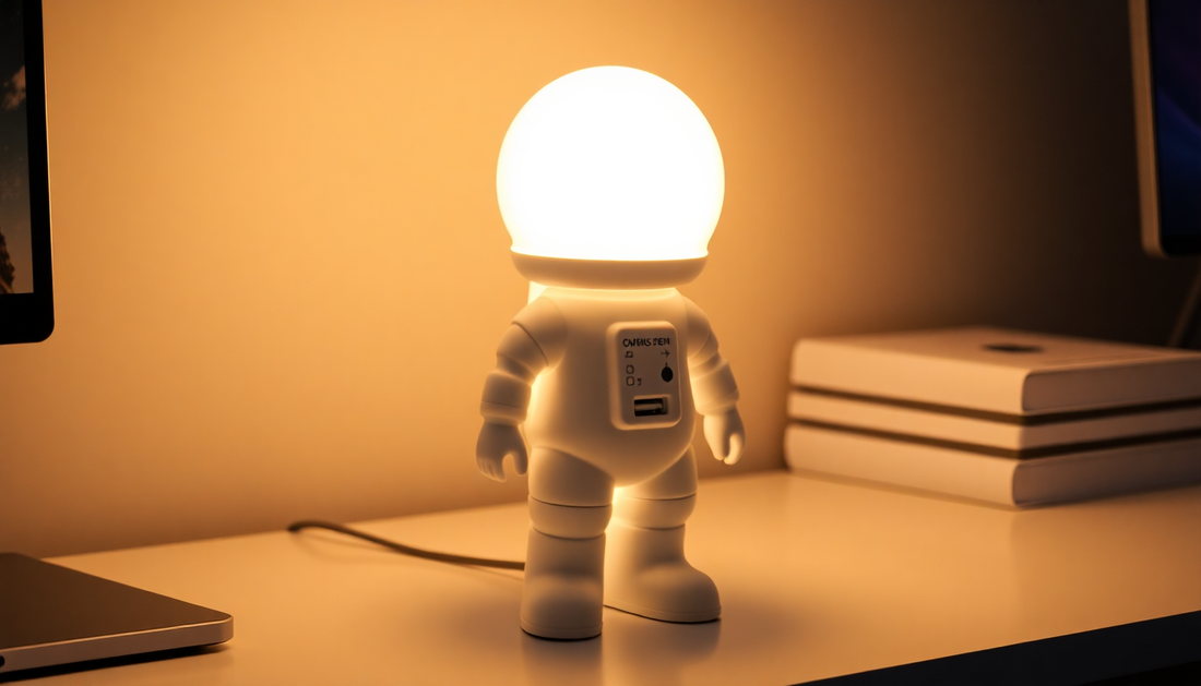 Elevate Your Space with the USB Charging Racket Silicone New Creative Astronaut Table Lamp