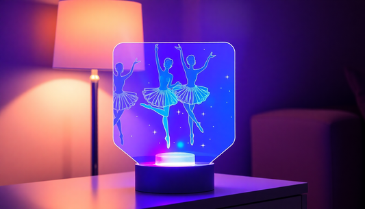 Elevate Your Space with the Captivating Foreign Trade Ballet Colorful Touch LED Visual Gift Atmosphere 3D Table Lamp