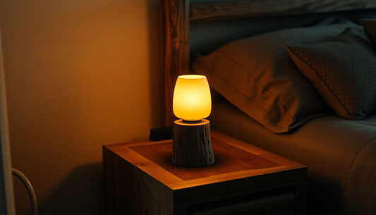 Illuminate Your Space with the Captivating Log Bottom Touch Small Night Lamp