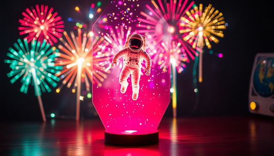 Elevate Your Space with the Mesmerizing Spaceman 3D Fireworks USB Night Lamp