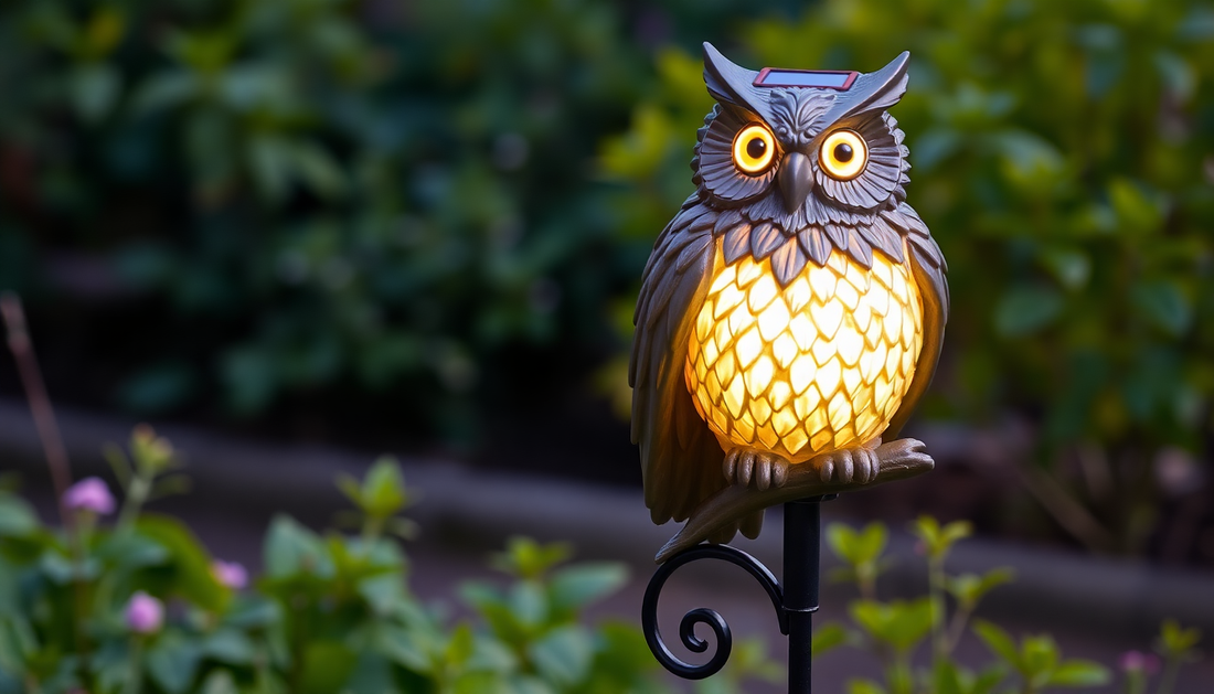 Illuminate Your Outdoor Oasis with the Solar Owl Garden Light