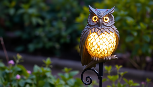 Illuminate Your Outdoor Oasis with the Solar Owl Garden Light