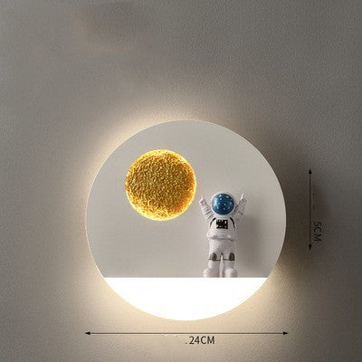 Bedroom Bedside Astronaut-shaped Shelf Wall Lamp