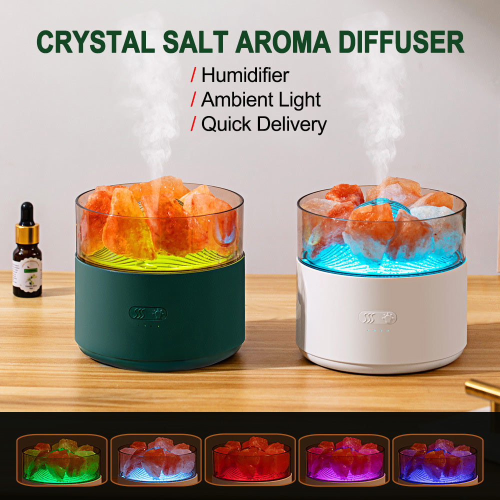 Cool-Mist Impeller Air Humidifier Crystal Salt Diffuser