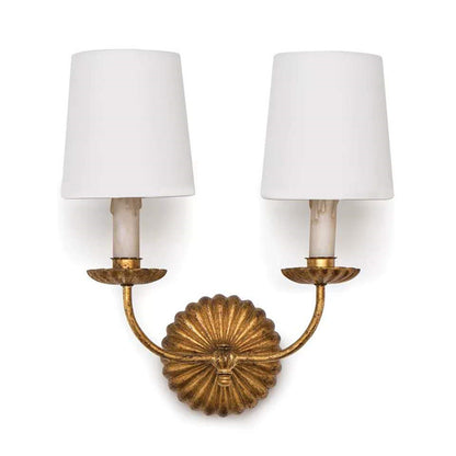 American Retro Wall Lamp Gold Foil Distressed