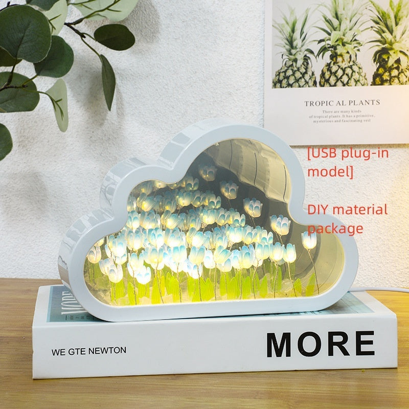 Tulip Night Lamp DIY Material Cloud Tulips Night Lamp Decorative