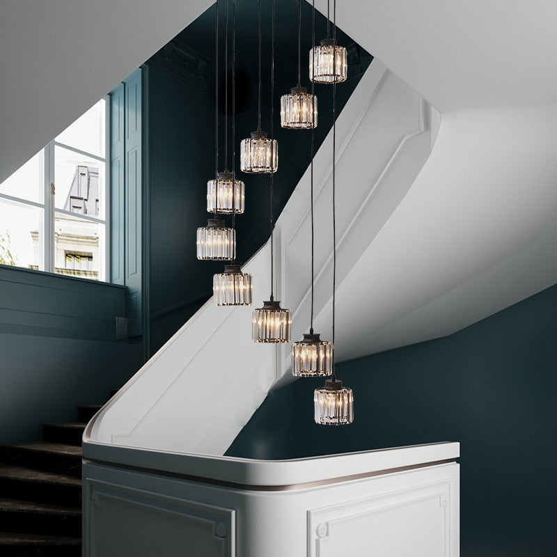 Duplex Staircase Long Chandelier Lamps Modern