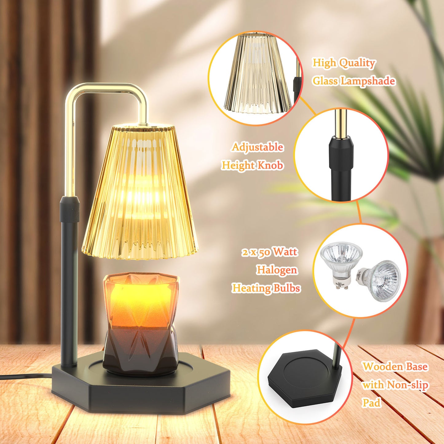 Candle Warmer Lamp Dimmable And Timer Candle Warmer