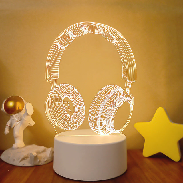 3D Light Colorful Touch Remote Control LED Visual Light