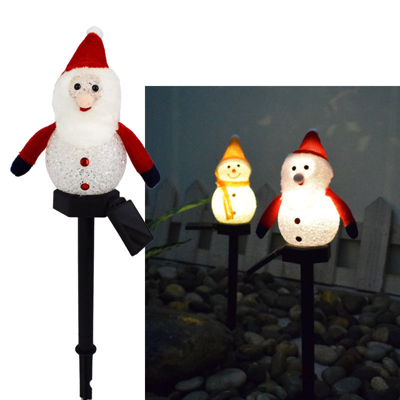 Outdoor LED Solar Snowman Light Landscape Lamp