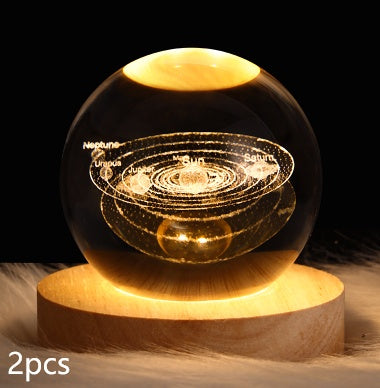 Luminous Starry Sky And Planets Moon Moon Crystal Ball