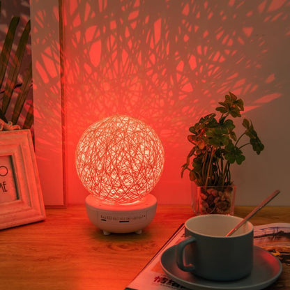 Bluetooth-compatible Table Lamp Bedside Rechargeable Rattan Ball Moon Lamps