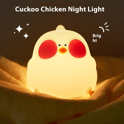 Cool Chicken Silicone Night Lamp Creative RGB Colorful Remote Control Night Light