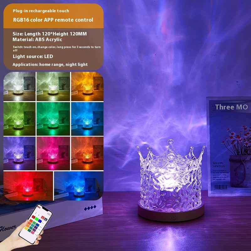 LED Water Ripple Ambient Night Light USB Projection