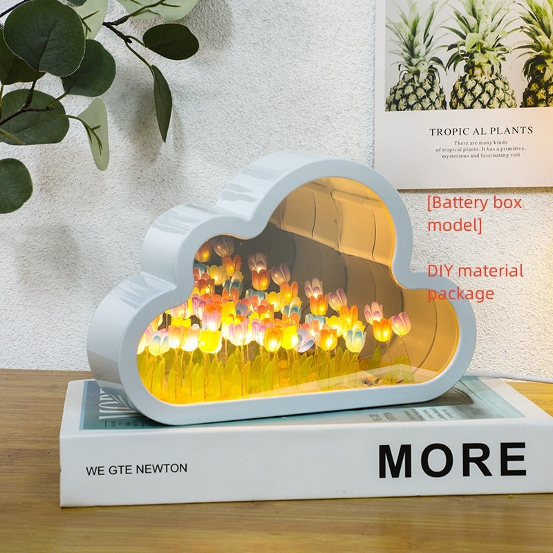 Tulip Night Lamp DIY Material Cloud Tulips Night Lamp Decorative
