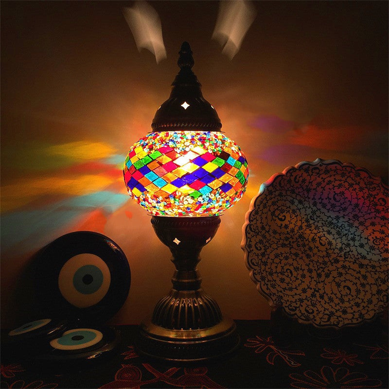 New Style Turkish Mosaic Table Lamp Vintage Art