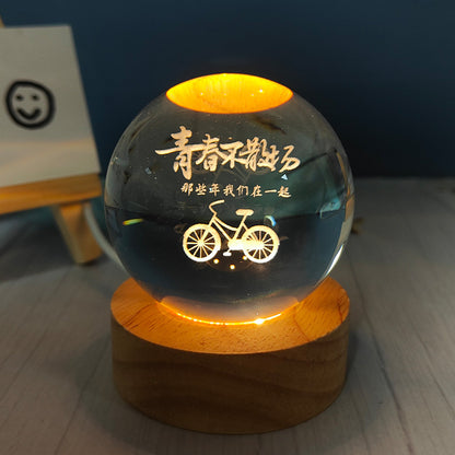 Usb Plug-in Luminous Crystal Ball Night Light