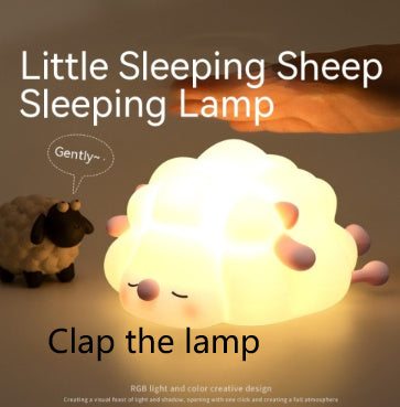 Cute Silicone Night Lights Sheep Cartoon Bedroom Lamp