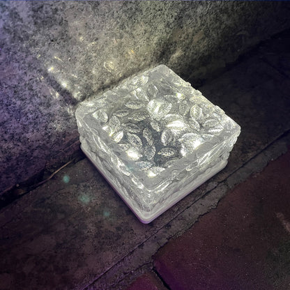 Solar Courtyard Ice Brick Lamp LED Ice Buried Atmosphere