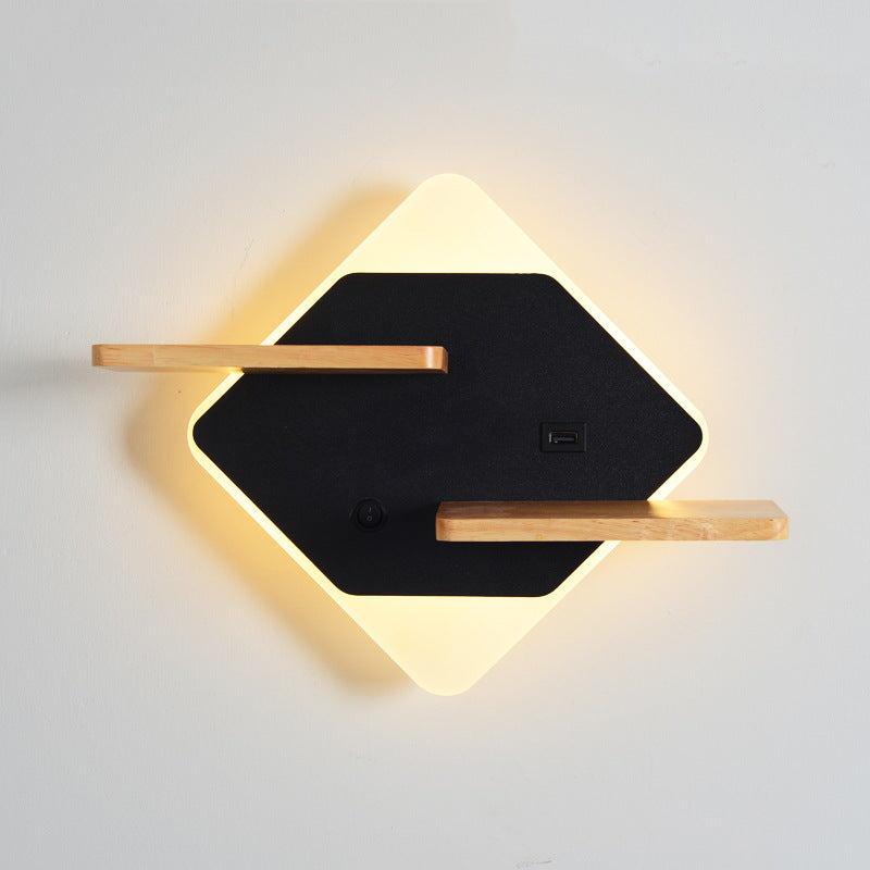 Mobile phone charging bedside lamp