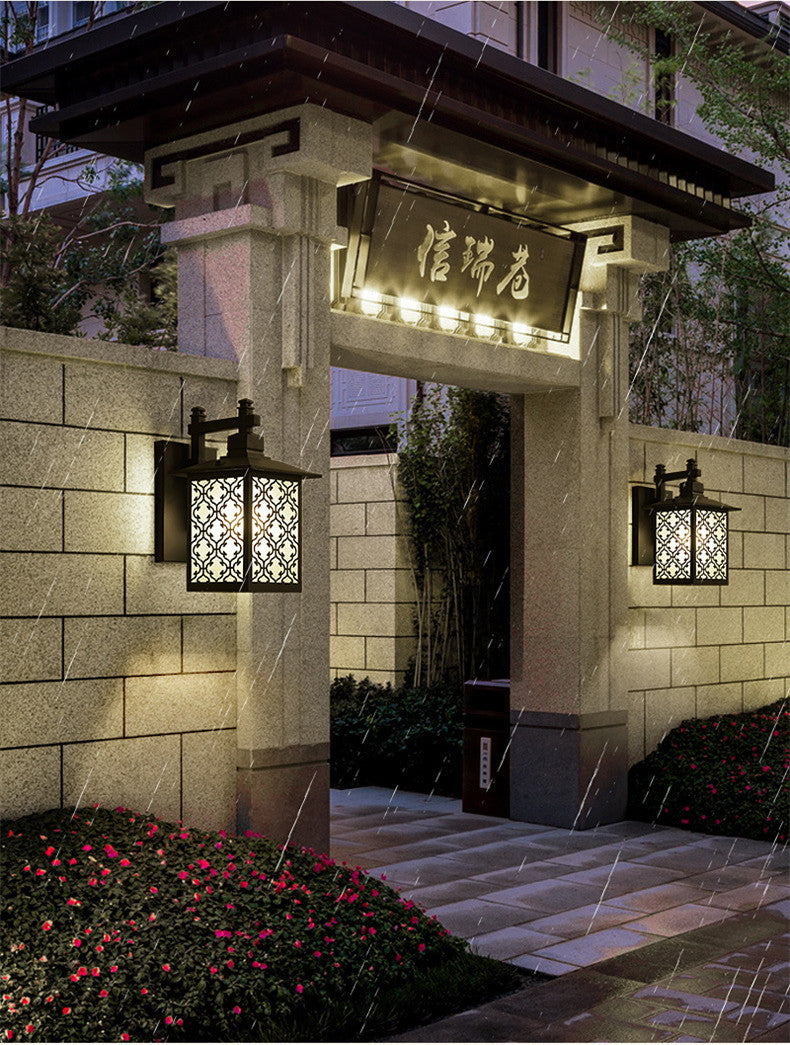 Chinese classical outdoor waterproof wall lamp