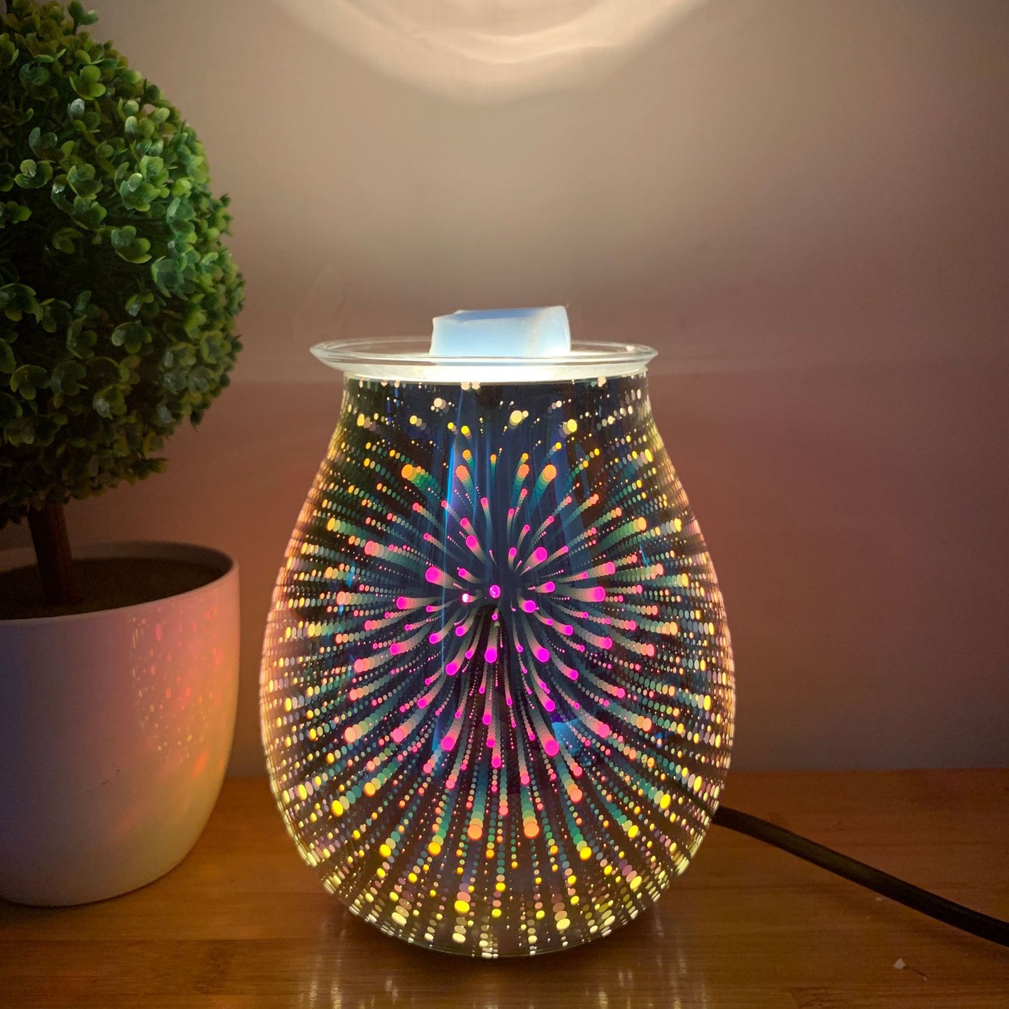 Air Humidifier  Fireworks Cool Home Mist Humidifier Aroma Diffuser Glass Vase Mist Maker