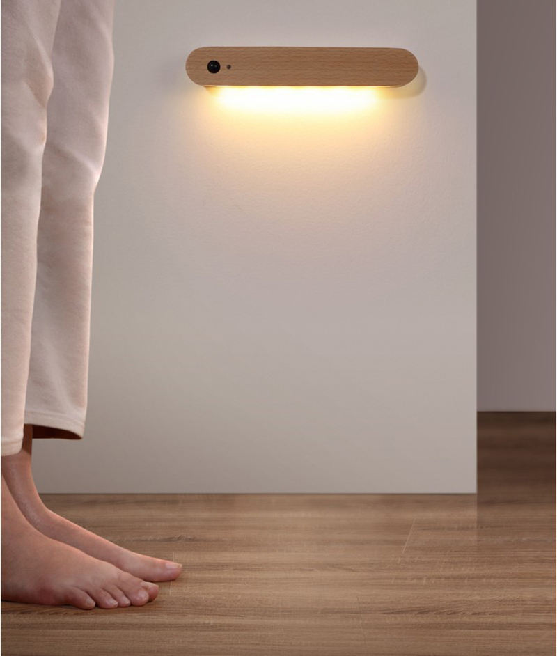 Simple Beech Human Body Induction Lamp Intelligent Light