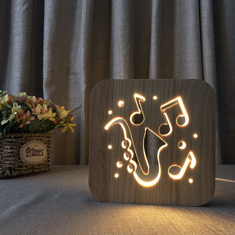 LED Night Lights Guitar Saxophone Violin Music Note