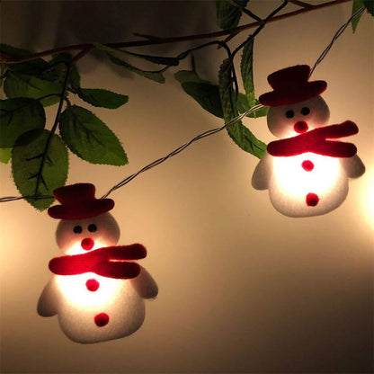 Snowman Christmas Tree LED Garland String Lights Snowflakes