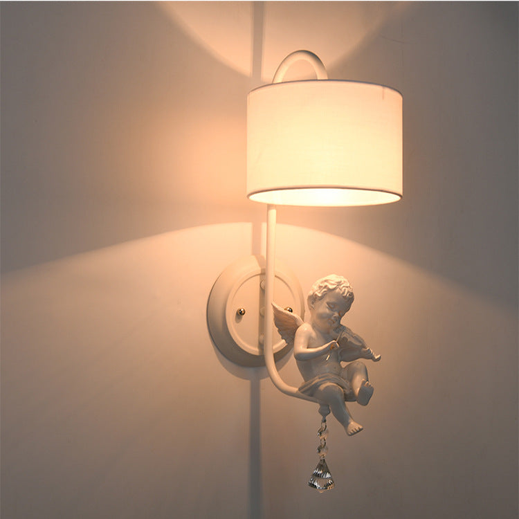 Little angel creative bedroom bedside wall lamp