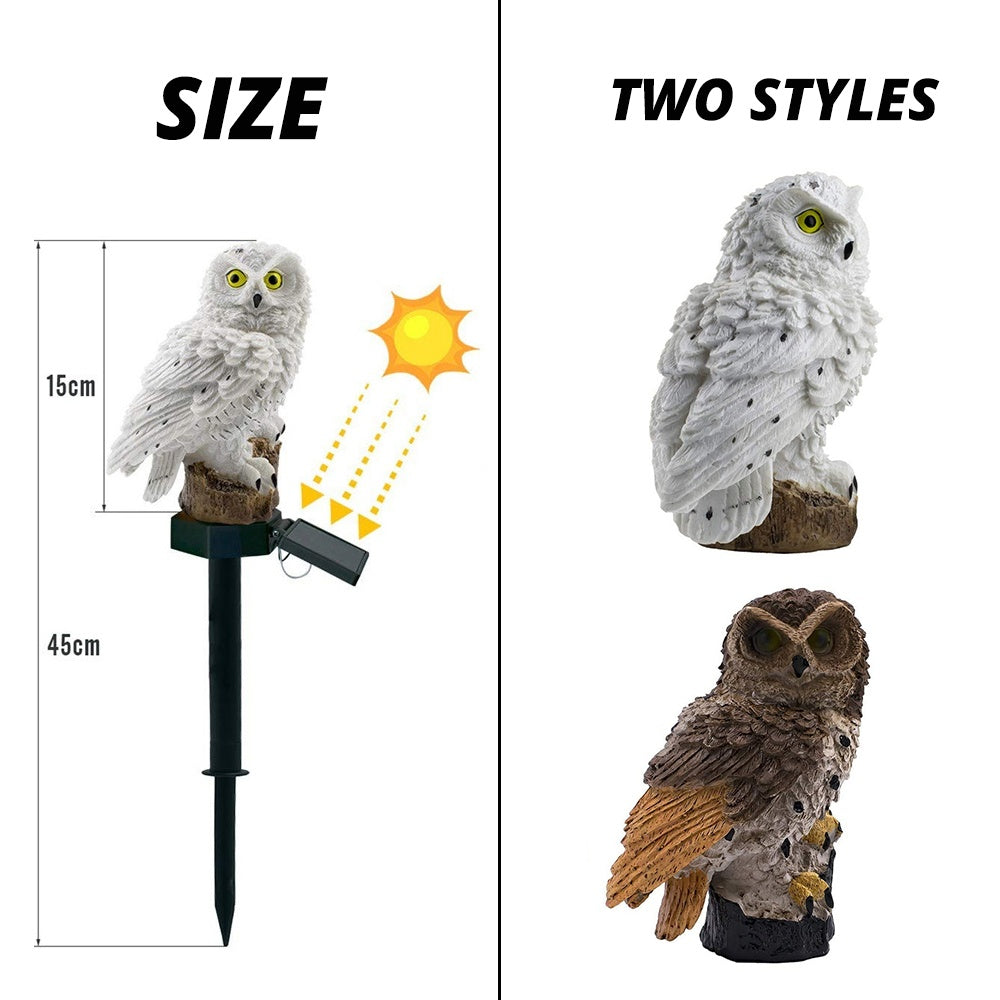 Solar Owl Garden Light Outdoor LED Lawn Lamp For Garden