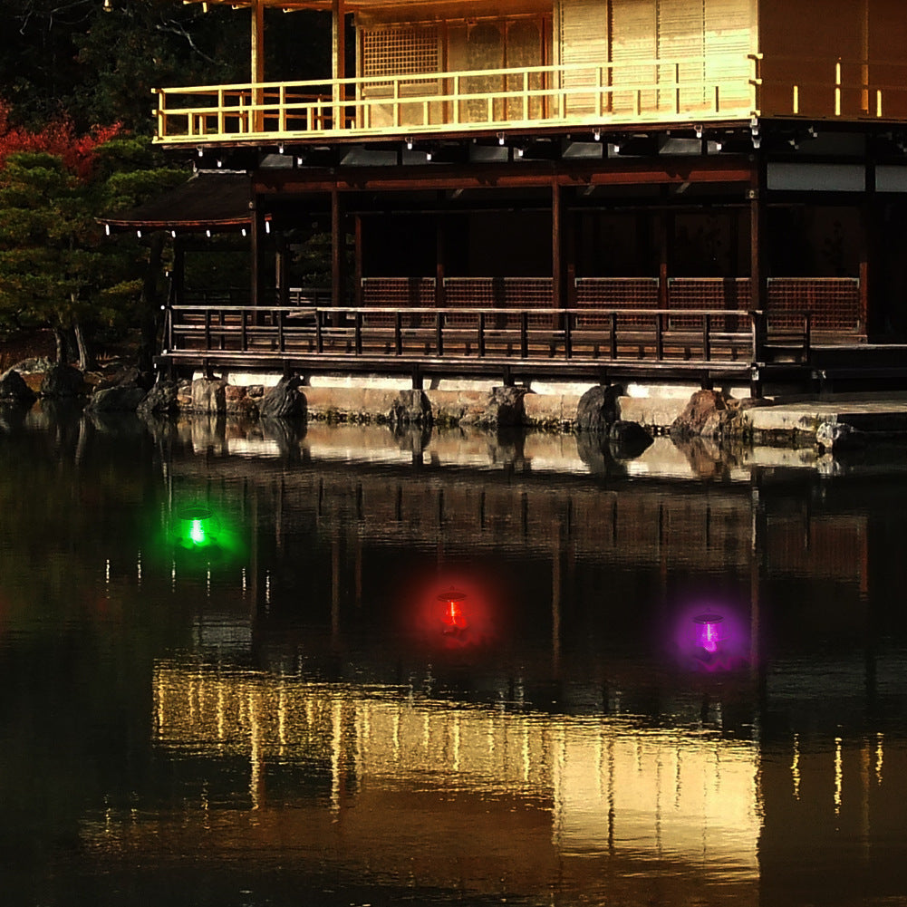 Solar rechargeable water float lamp