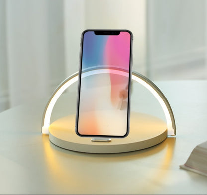 10w Wireless Charger Block Holder With Led Table Lamp