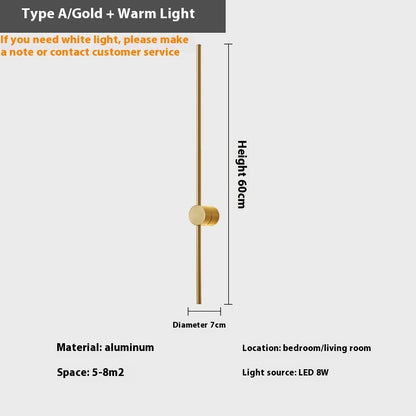 Rotatable Minimalist Strip Wall Lamp Simple Wall Light