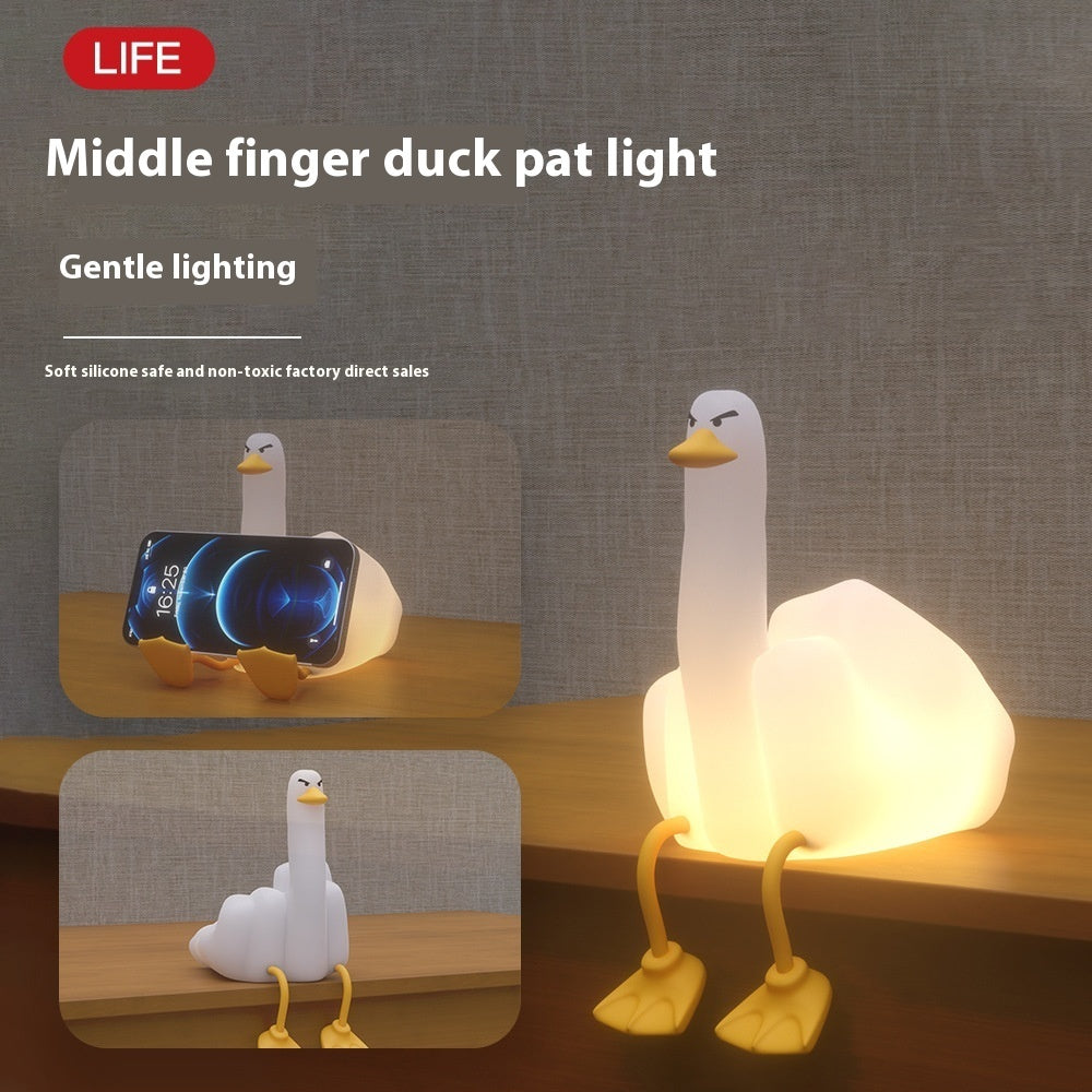 Cross-border Creative Middle Finger Duck Small Night Lamp