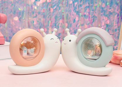 Multi-functional  Snails Piggy Bank Night Lamp Bedside Lamp