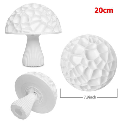 3D Printed 16 colors Led Mushroom Lamp Lovely Colorful Led Night