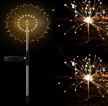 New Ground Plug Solar Fireworks Light LED Light