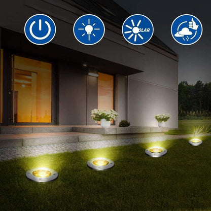 8LEDs Ground Solar Lights 20X Outdoor Garden Path AU