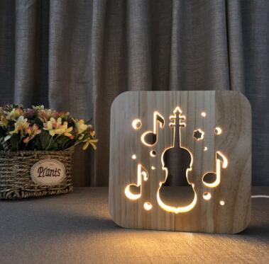 LED Night Lights Guitar Saxophone Violin Music Note