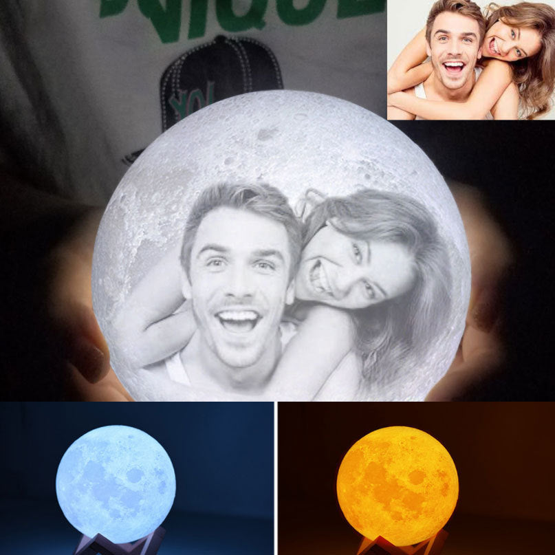 Rambery Moon Lamp 3D Print Night Light Rechargeable