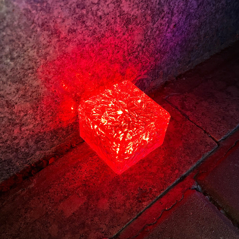 Solar Courtyard Ice Brick Lamp LED Ice Buried Atmosphere