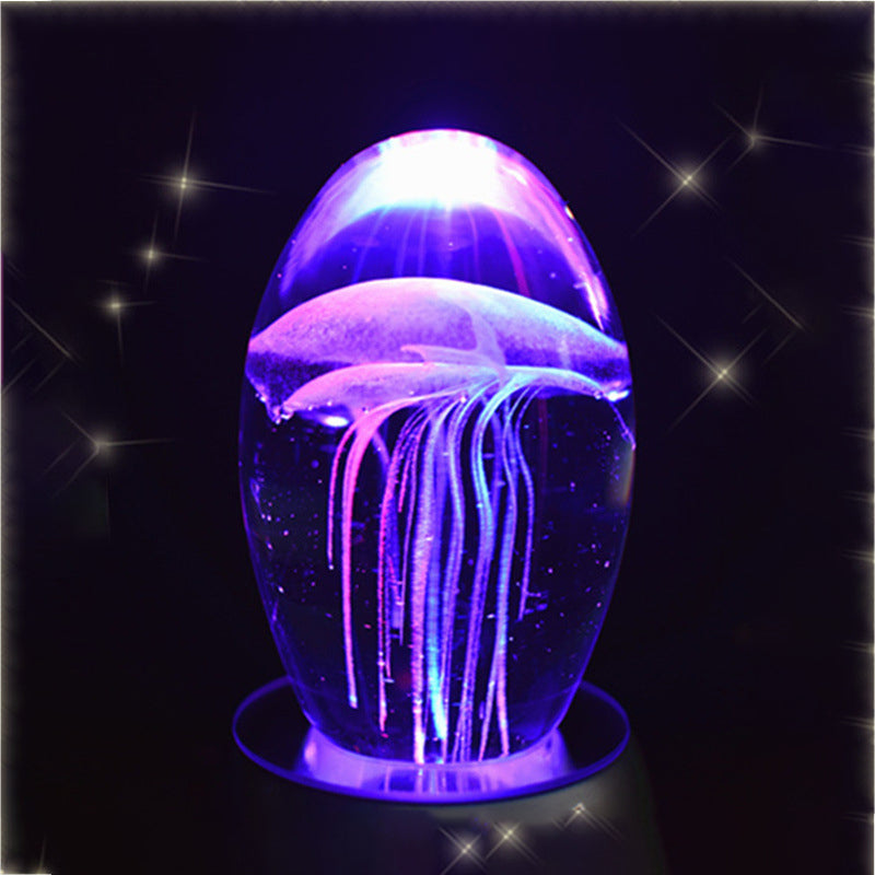 Jellyfish Crystal Ball Luminous Lamp Colored Glaze Small Ornaments