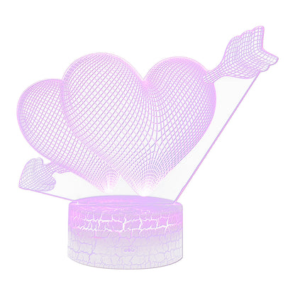 I LOVE YOU Sweet Lover Heart Balloon 3D LED USB Lamp