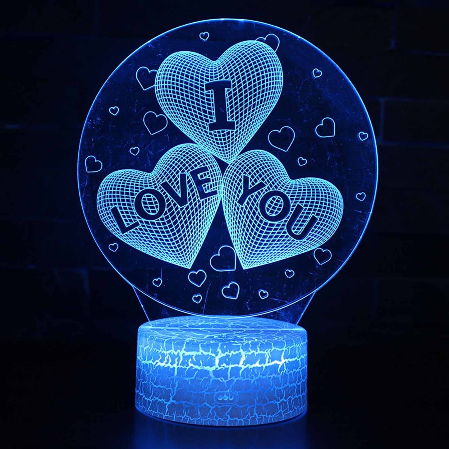 I LOVE YOU Sweet Lover Heart Balloon 3D LED USB Lamp