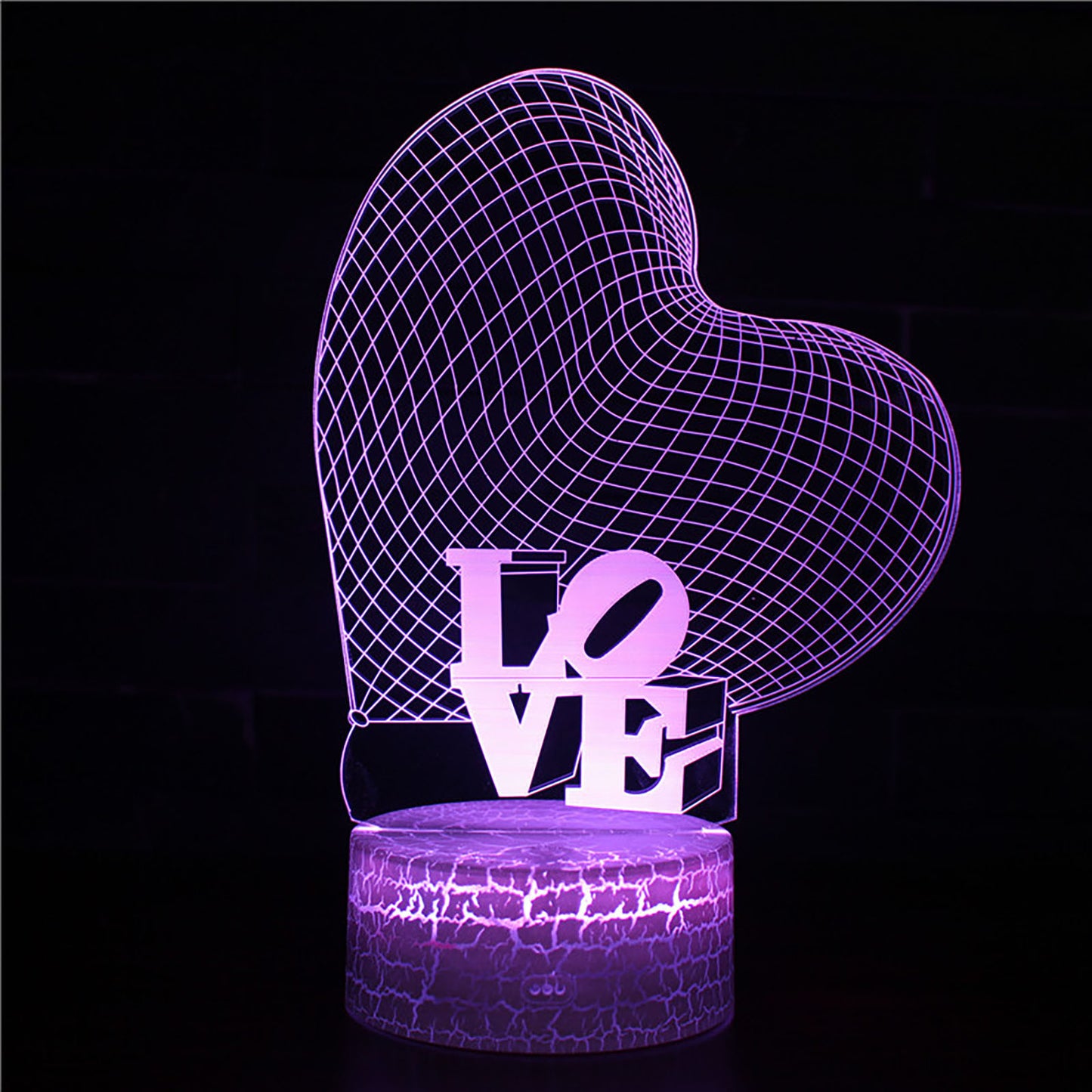 I LOVE YOU Sweet Lover Heart Balloon 3D LED USB Lamp